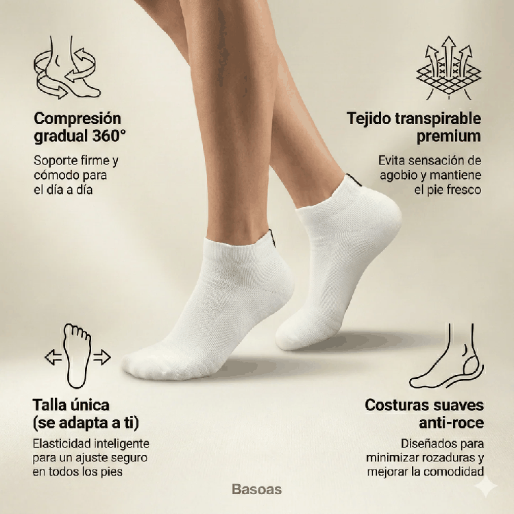 Calcetines Compresión Tobillo - Talla Única